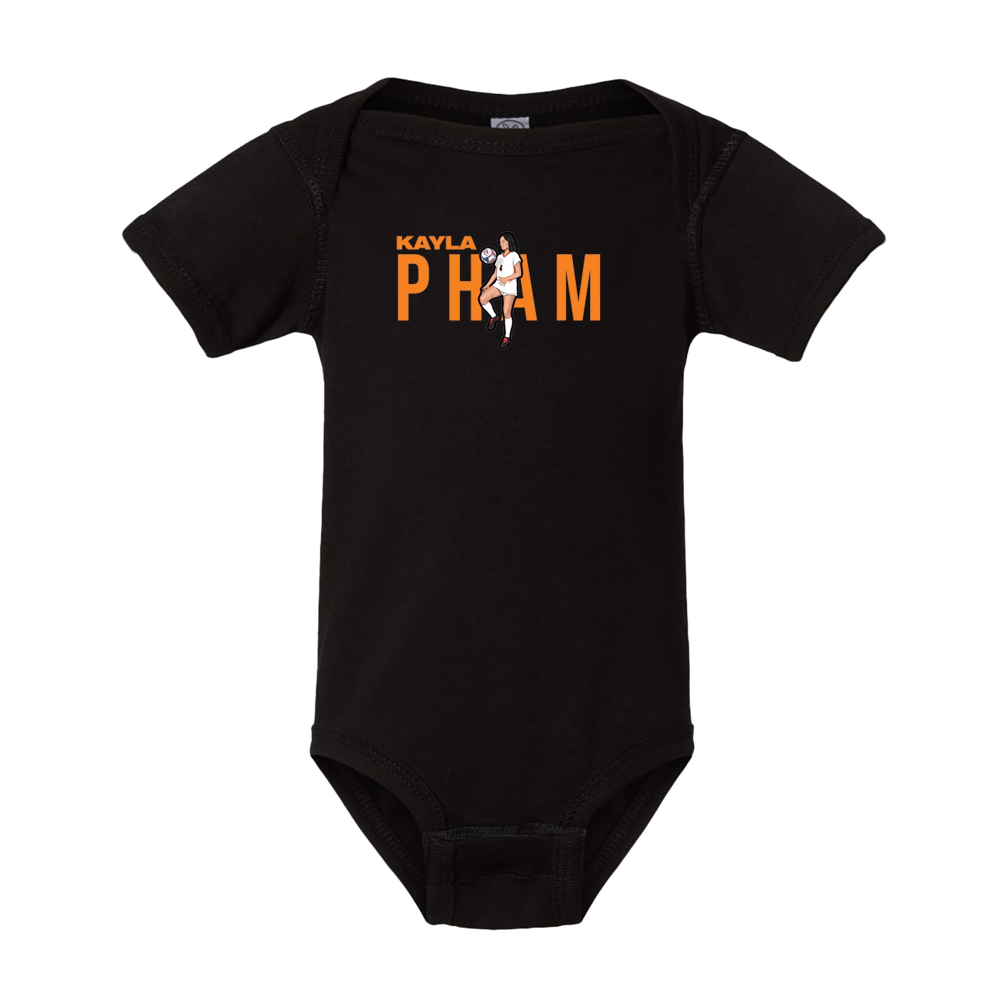 Baby Onesie — Player Name in Black