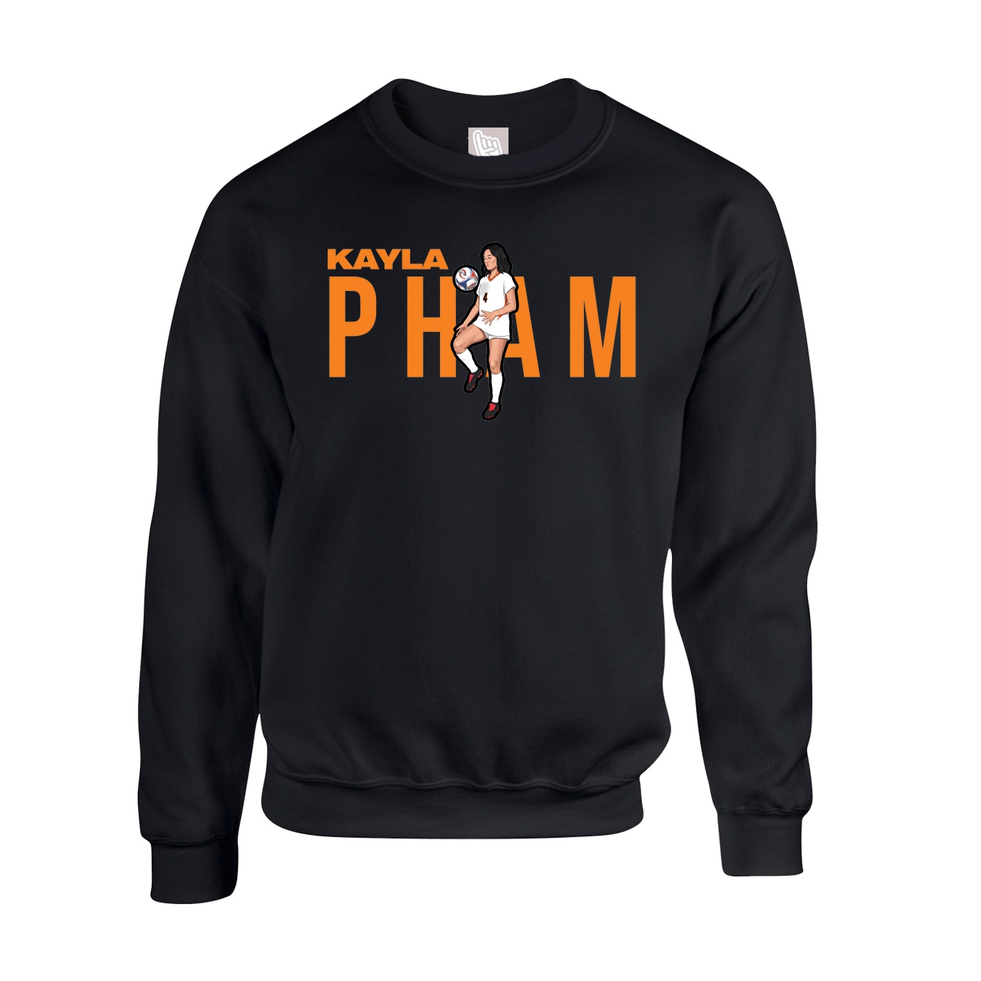 Fleece Crew — Player Name in Black