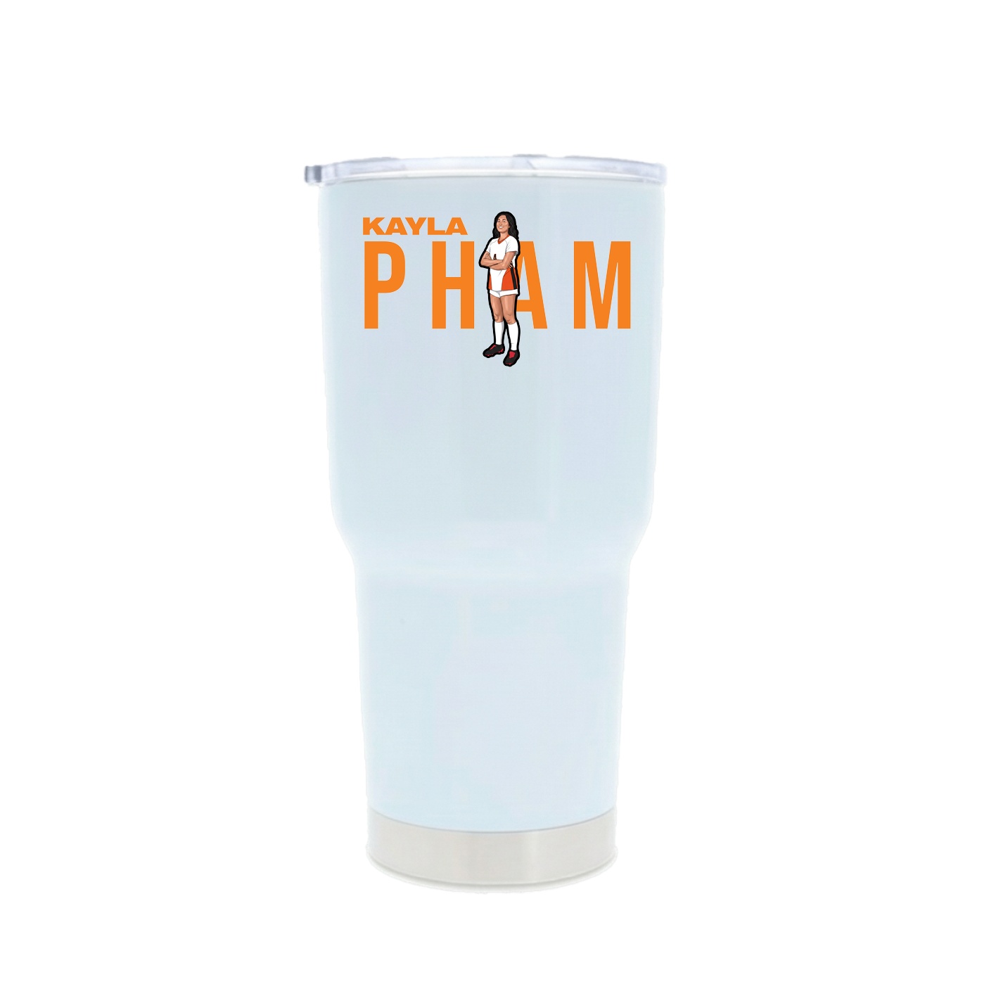 30oz Stainless Steel Tumbler — Player Name in White