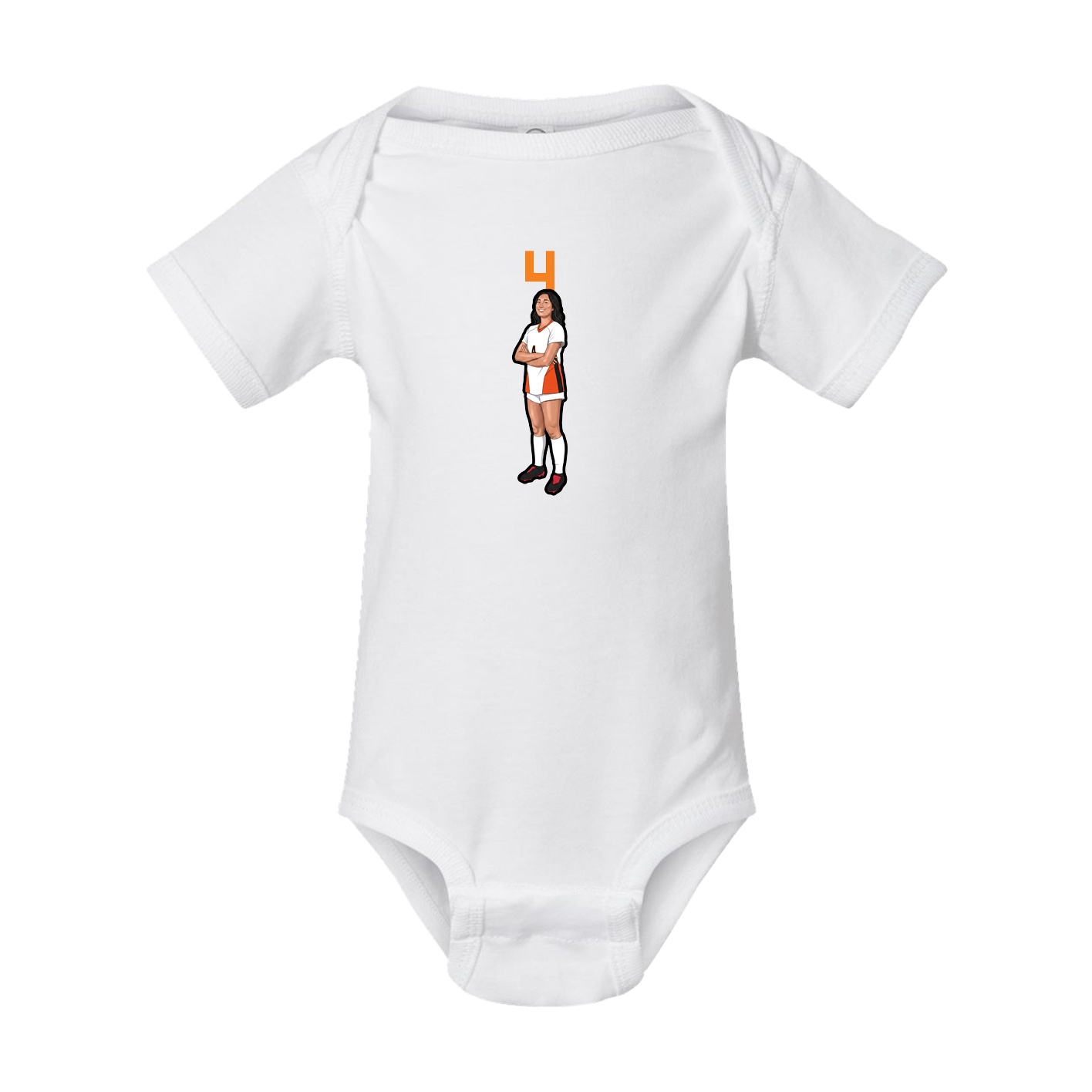 Baby Onesie — Number Top in White