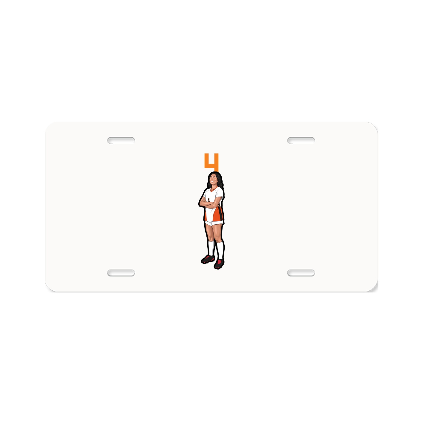 License Plate — Number Top in Classic