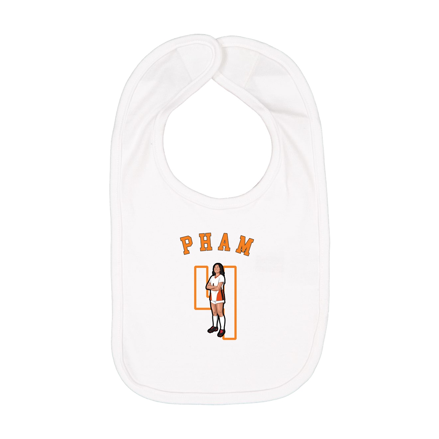 Infant Bib — Shirsey Arch in White