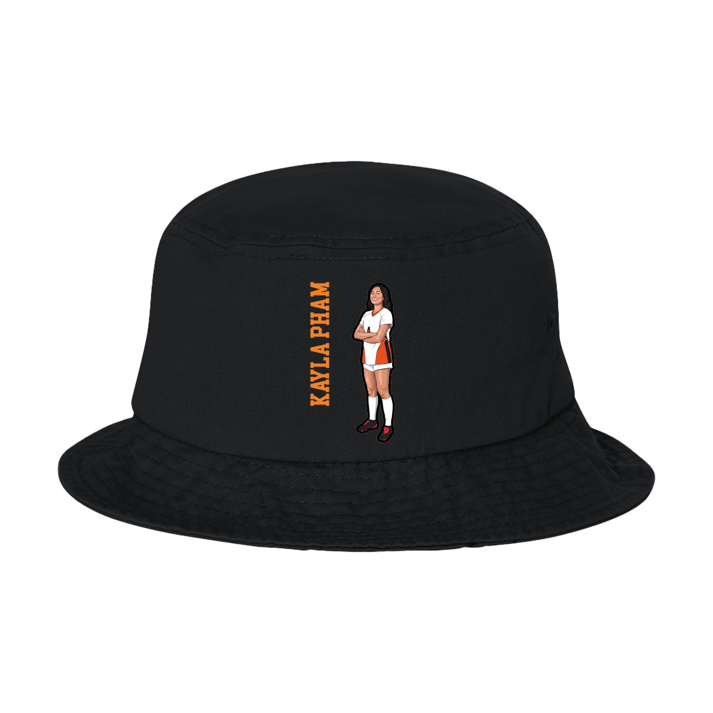 Bucket Cap — Name Vertical in Black