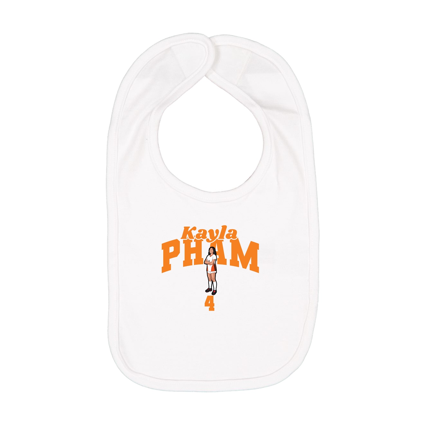 Infant Bib — Signature Arch in White