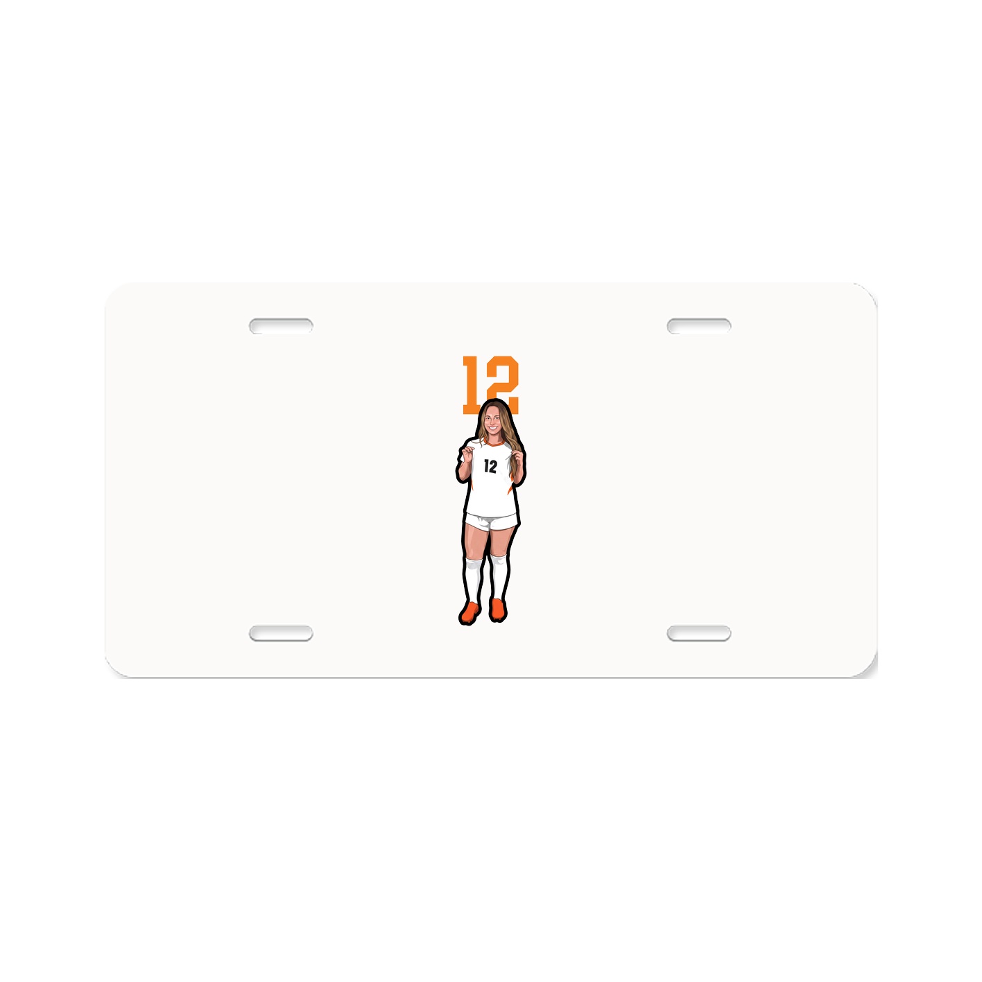 License Plate — Number Top in Classic