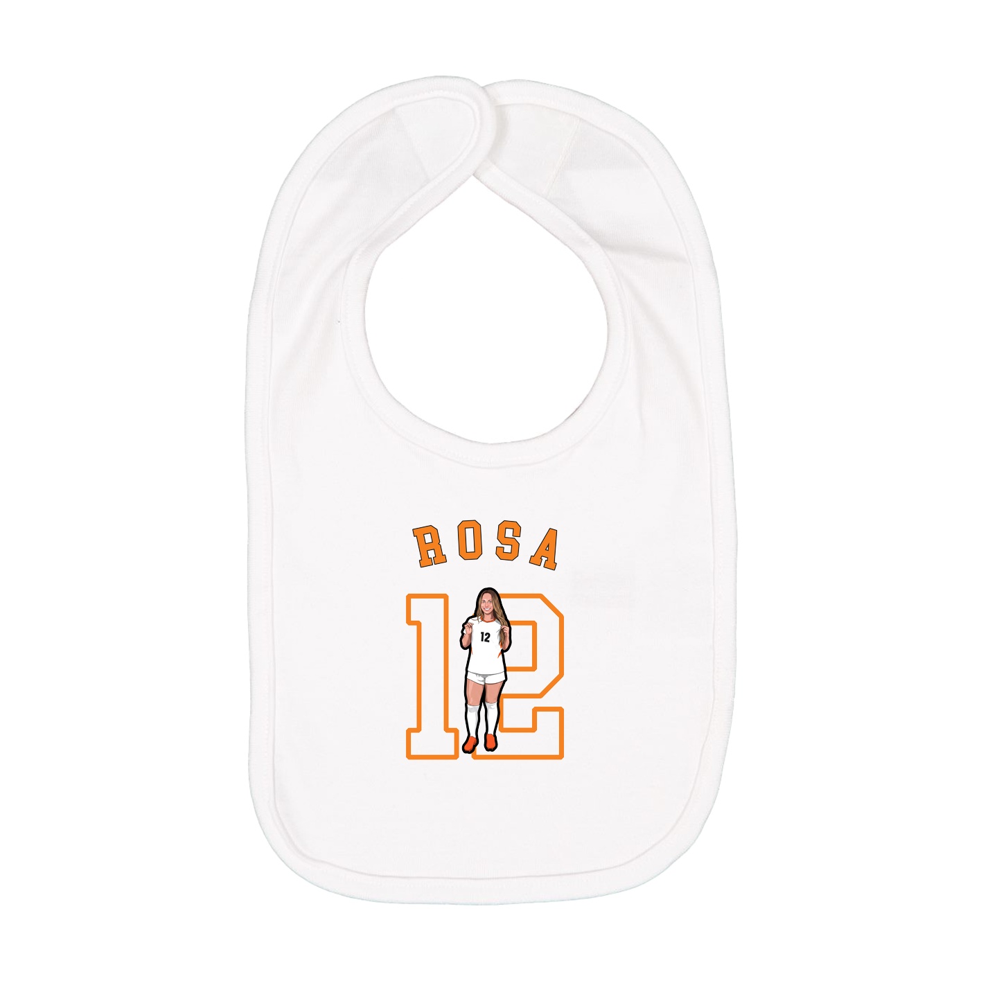Infant Bib — Shirsey Arch in White