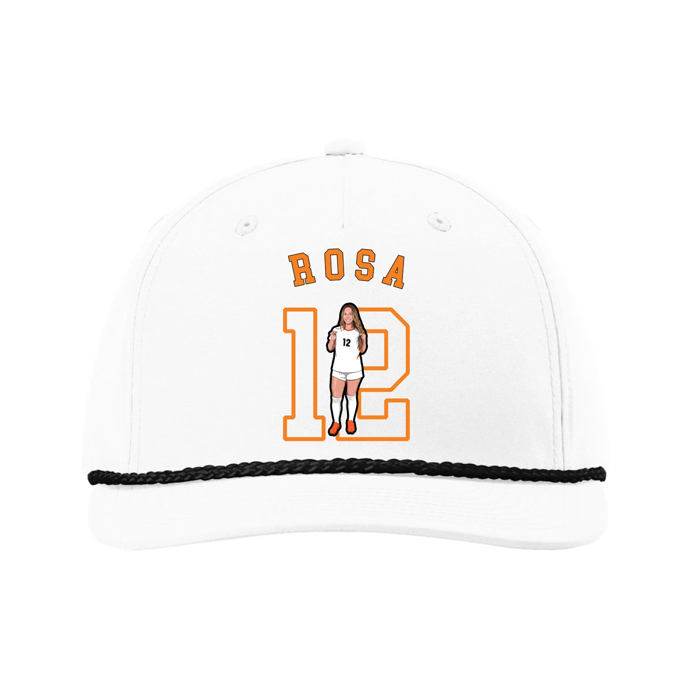 Five-Panel Classic Rope Cap — Shirsey Arch in White