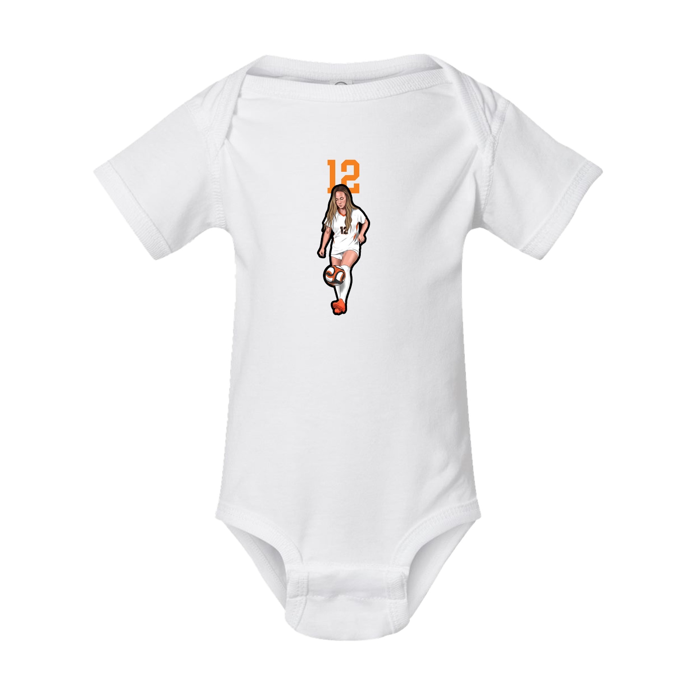 Baby Onesie — Number Top in White