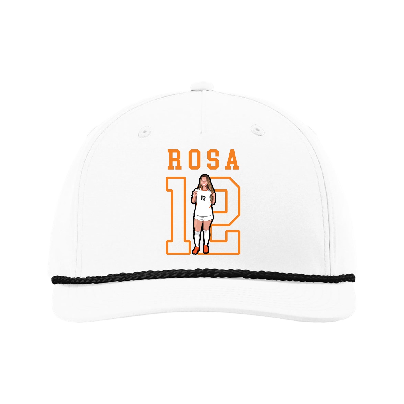 Five-Panel Classic Rope Cap — Shirsey in White