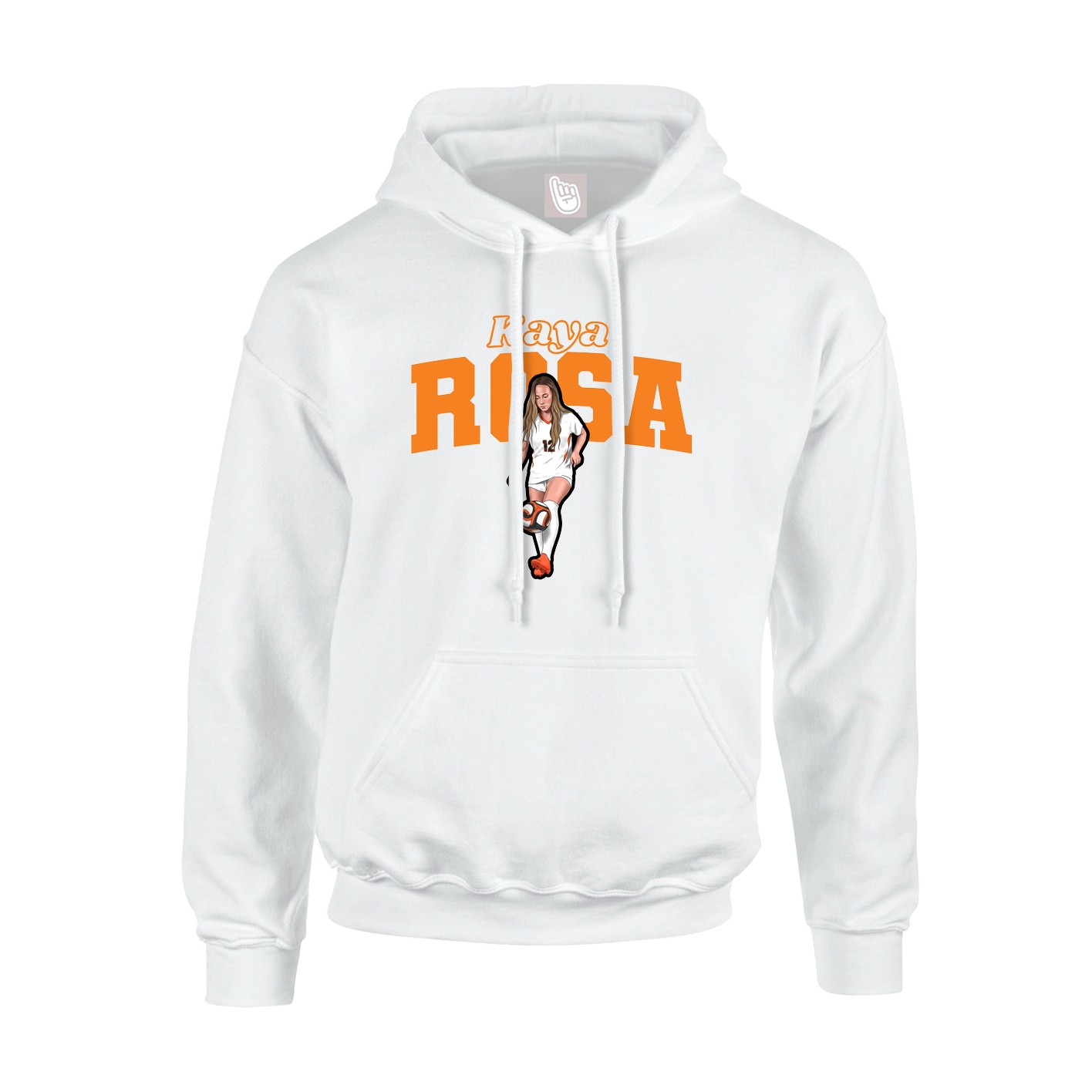 Hoodie — Name Arch in White