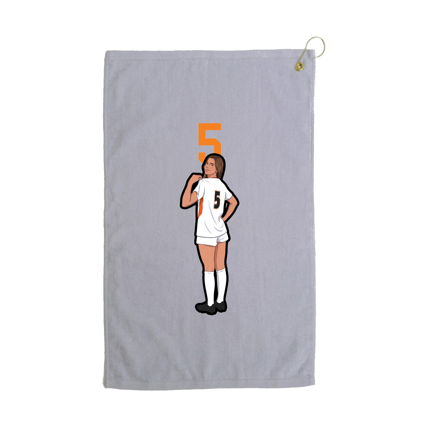 Golf Towel — Number Top in Grey