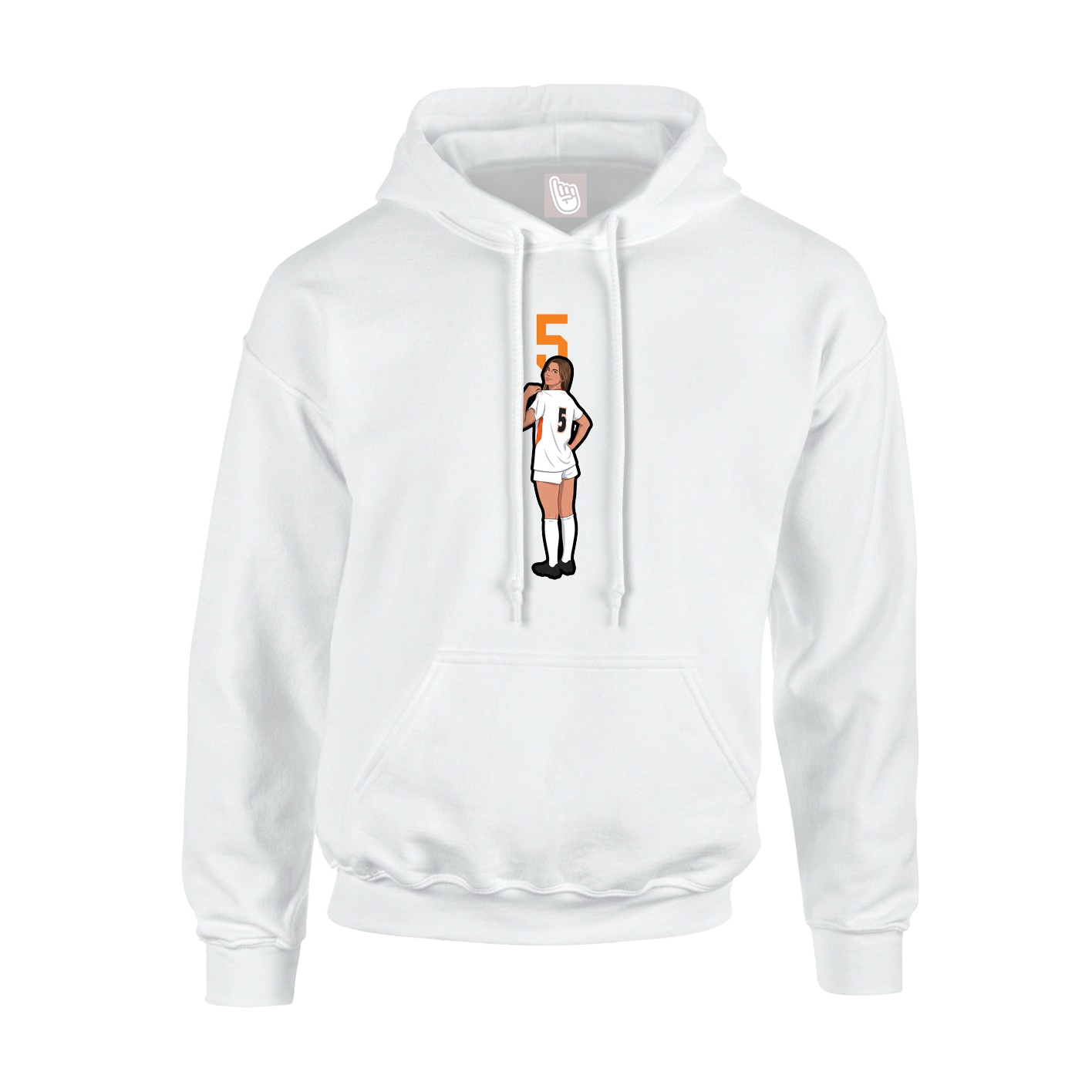Hoodie — Number Top in White