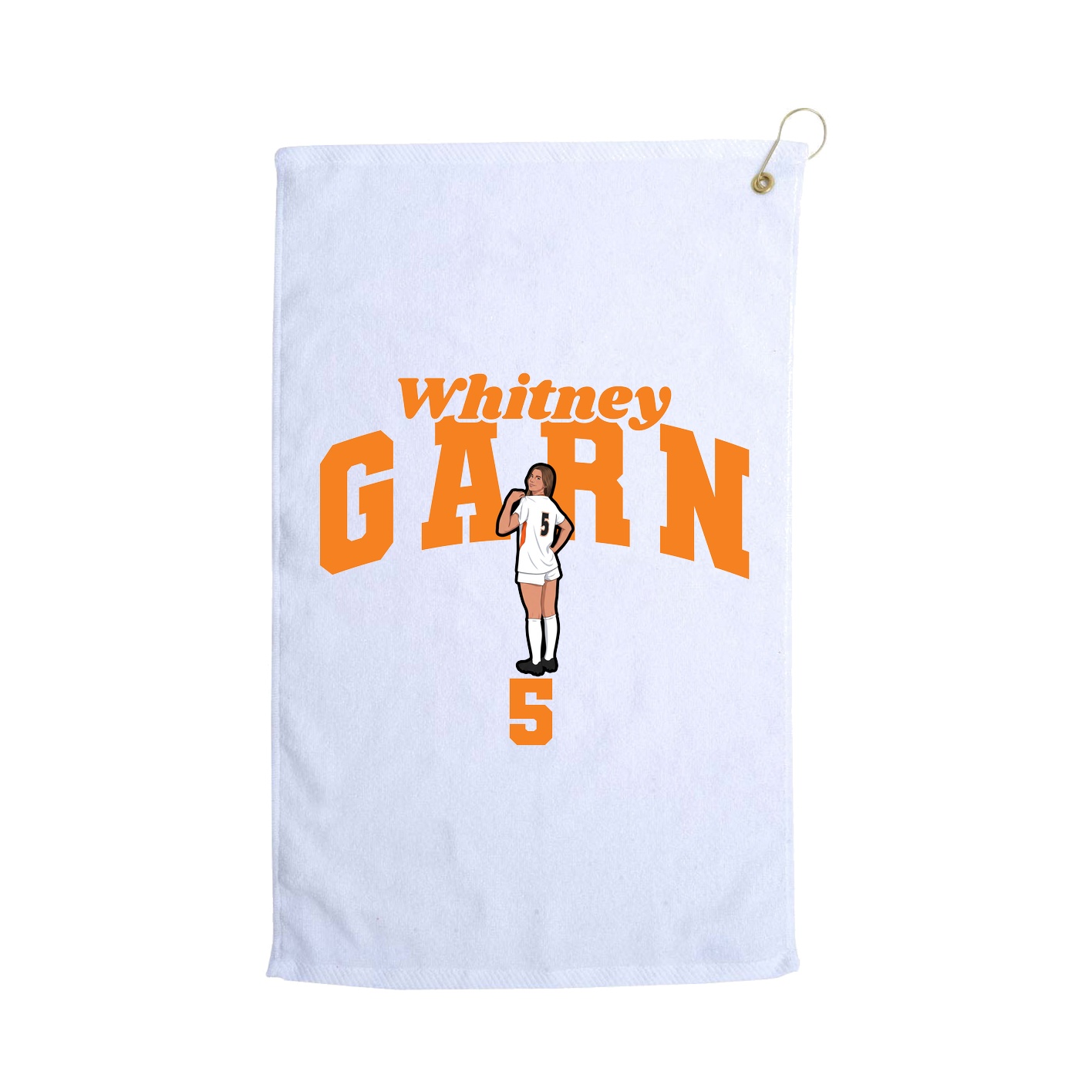 Golf Towel — Signature Arch in White