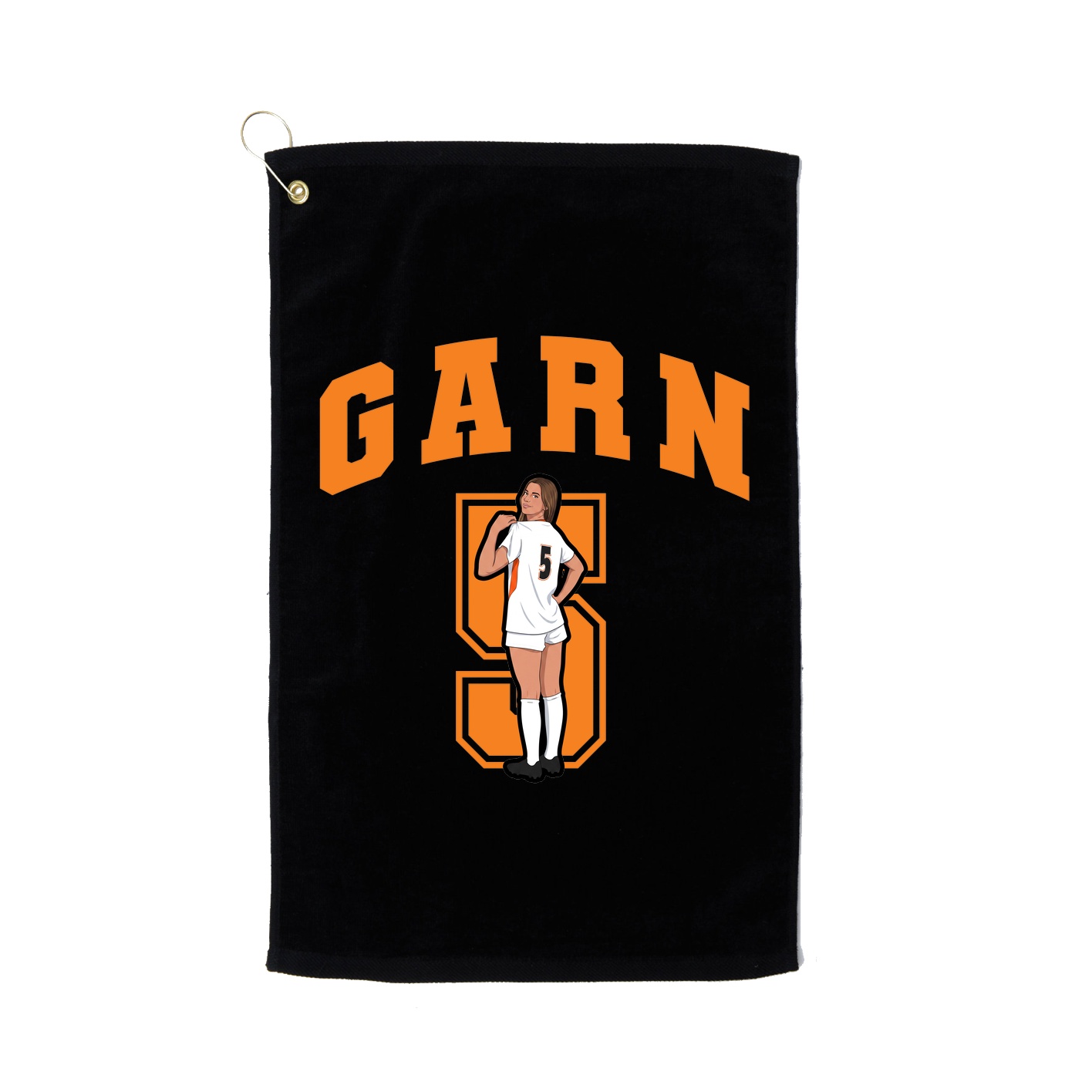 Golf Towel — Number in Black