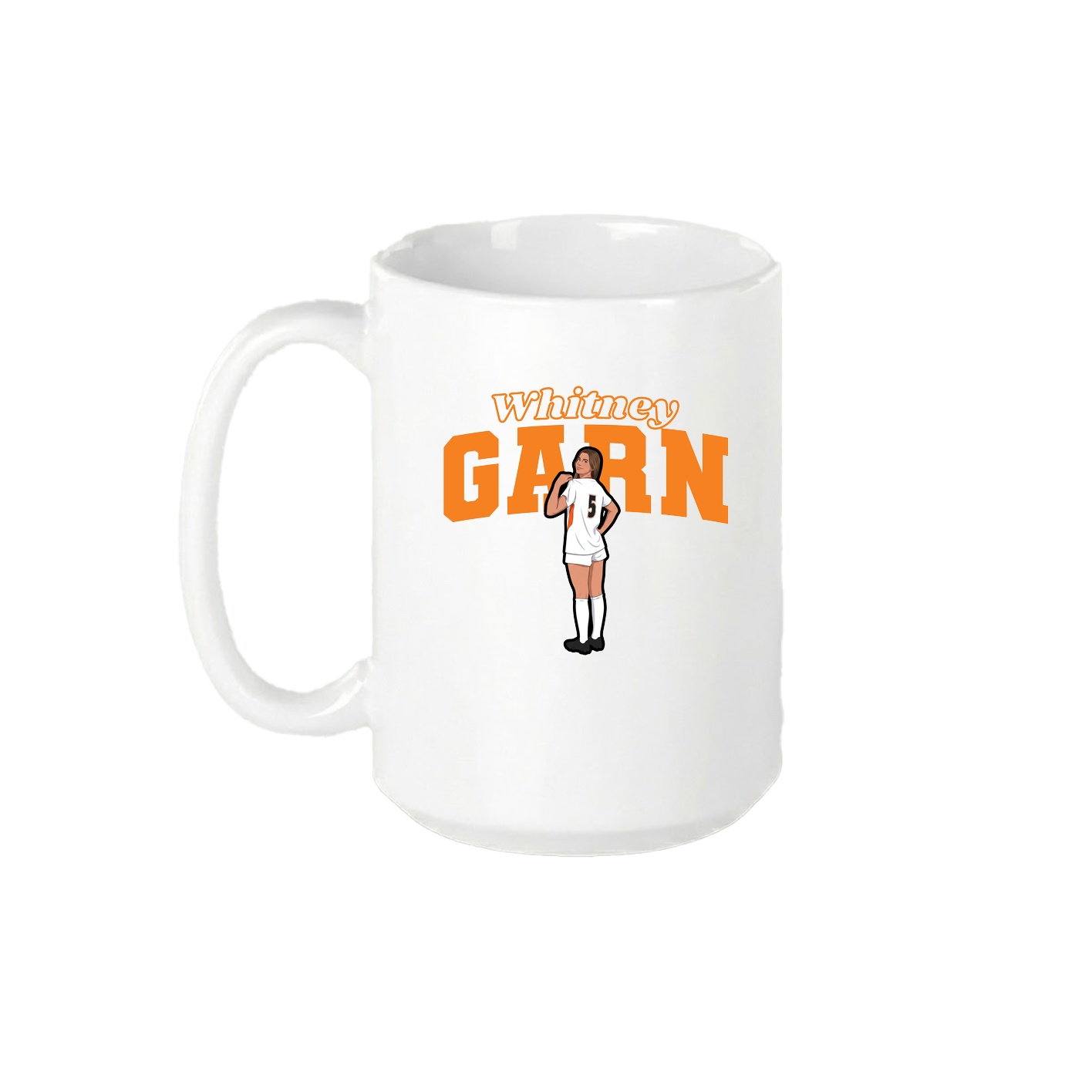 15oz Coffee Mug — Name Arch in White