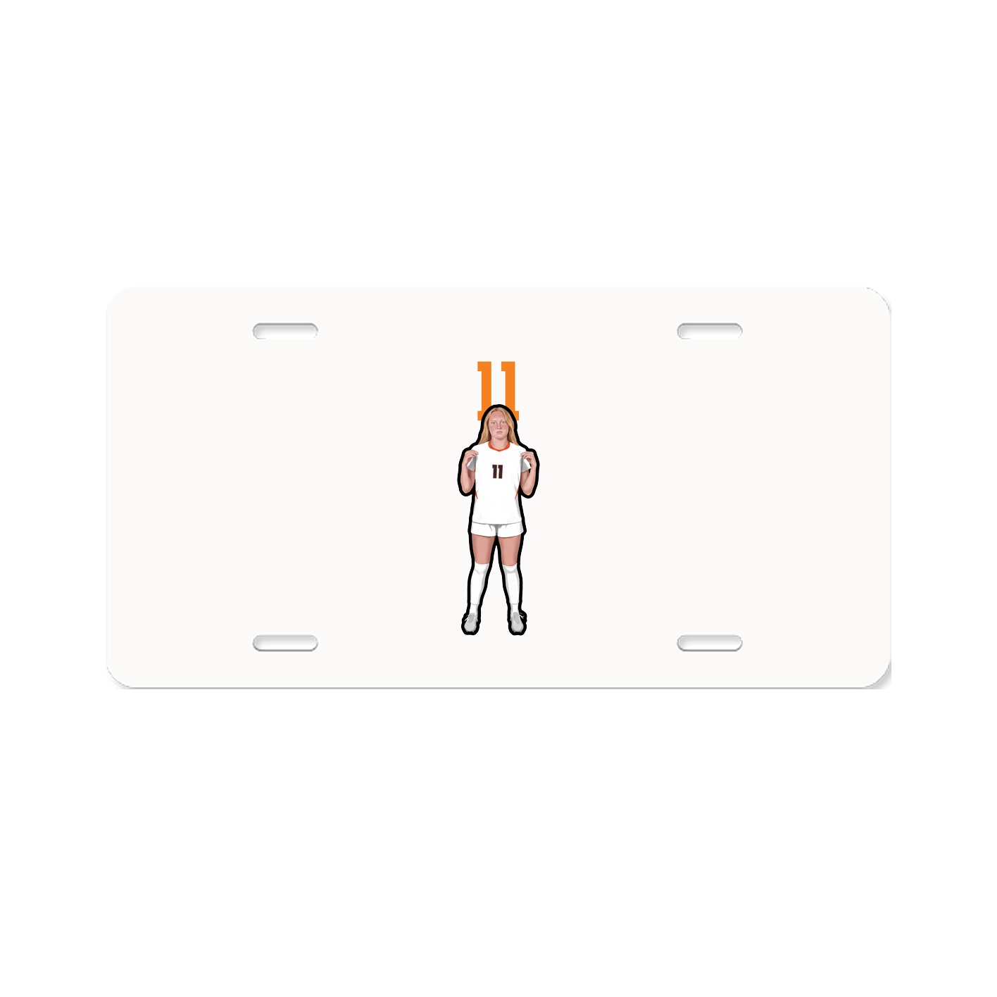 License Plate — Number Top in Classic