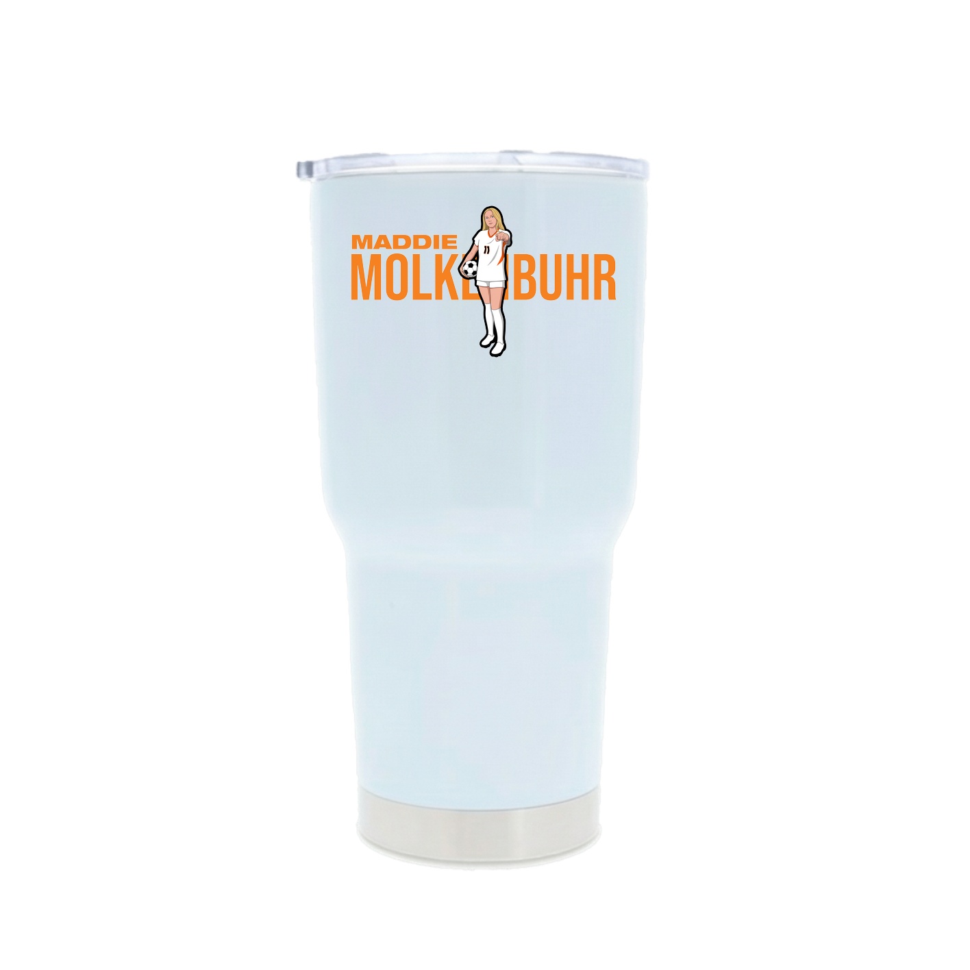 30oz Stainless Steel Tumbler — Player Name in White