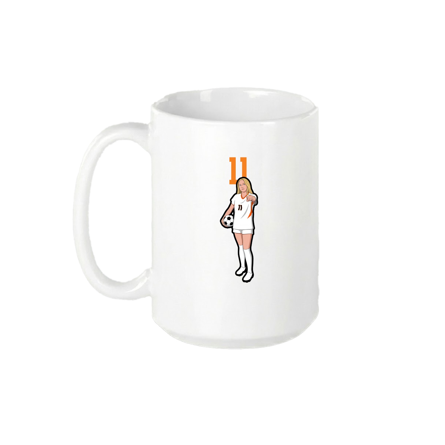 15oz Coffee Mug — Number Top in White