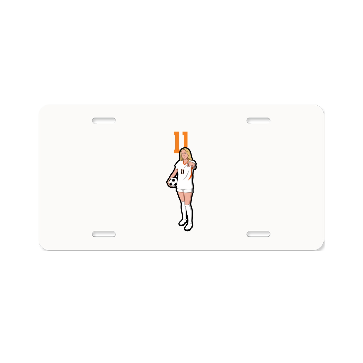 License Plate — Number Top in Classic
