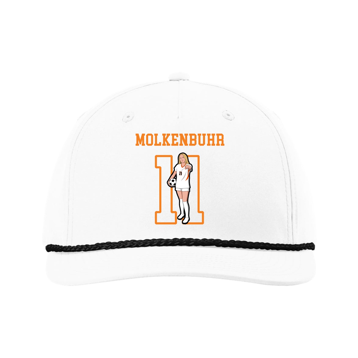 Five-Panel Classic Rope Cap — Shirsey in White