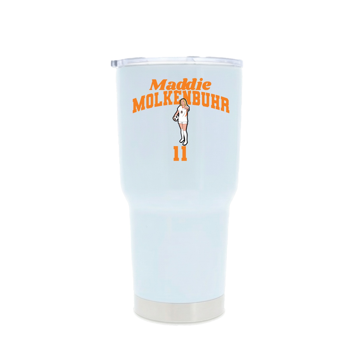 30oz Stainless Steel Tumbler — Signature Arch in White