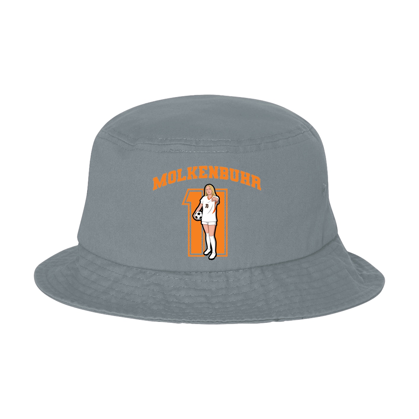 Bucket Cap — Number in Grey