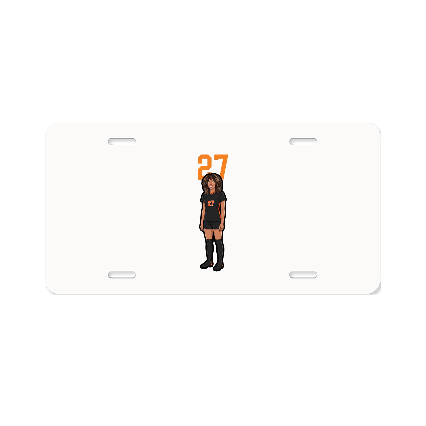 License Plate — Number Top in Classic