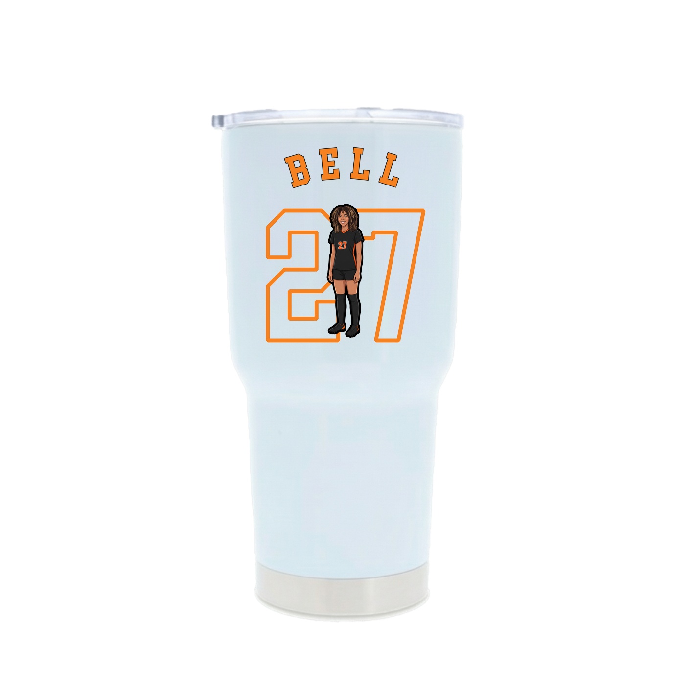 30oz Stainless Steel Tumbler — Shirsey Arch in White