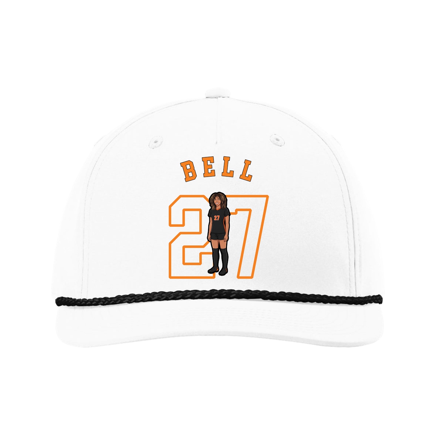Five-Panel Classic Rope Cap — Shirsey Arch in White