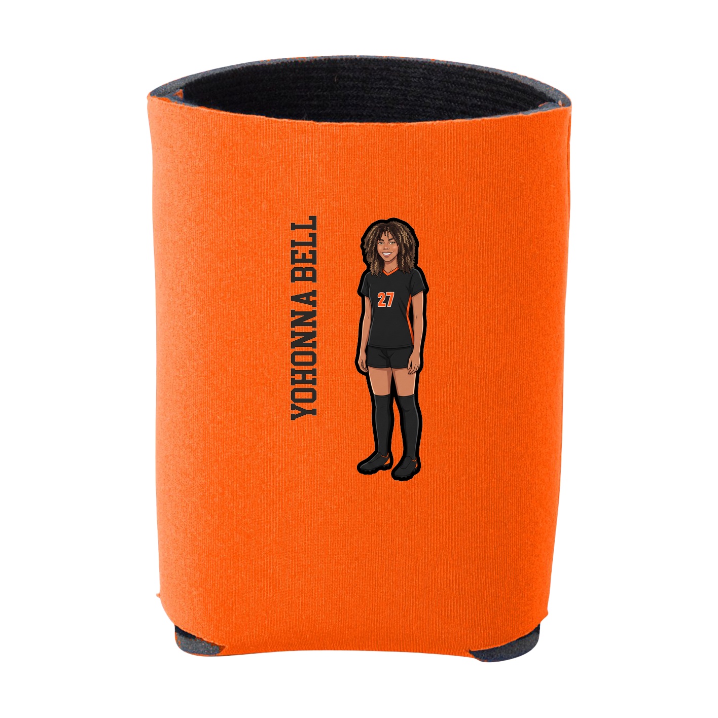 Can Holder — Name Vertical in Orange