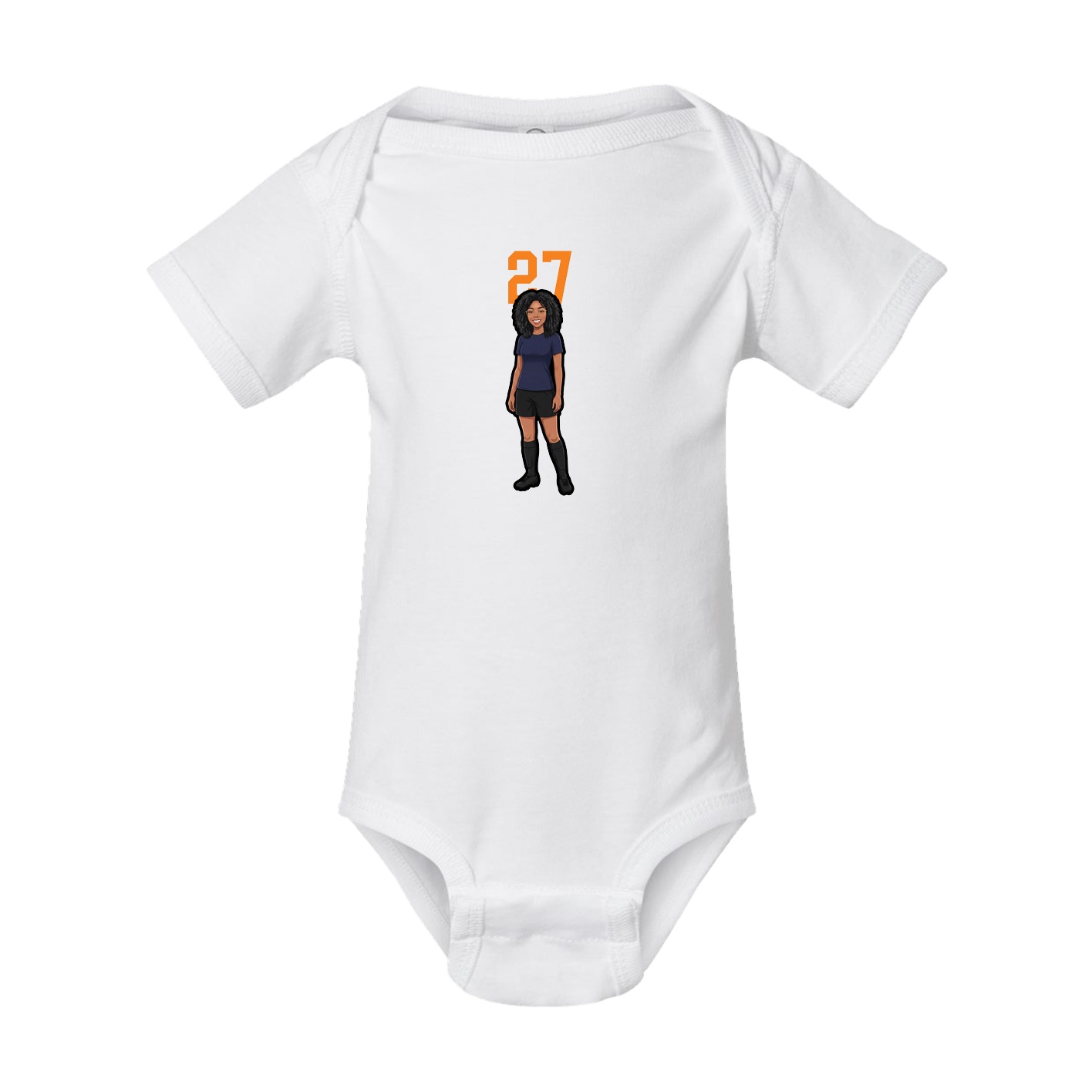 Baby Onesie — Number Top in White