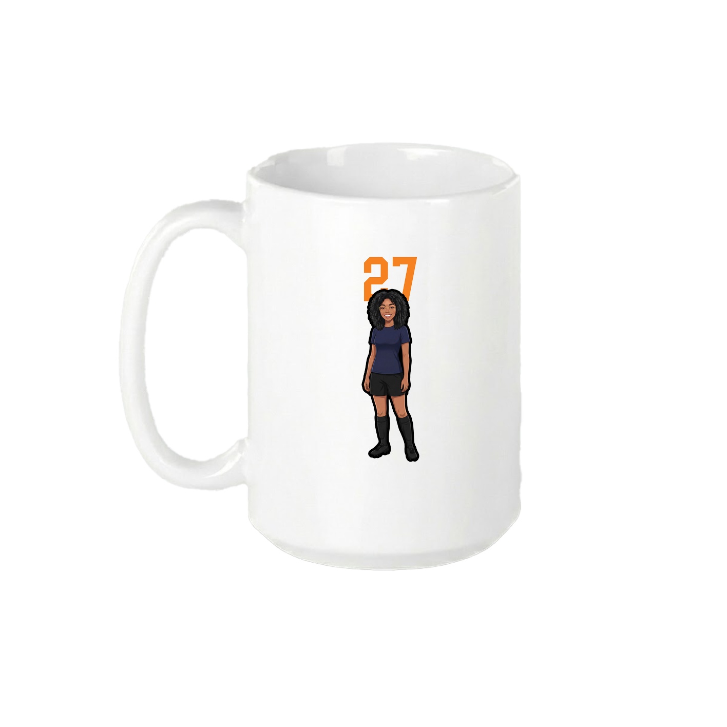 15oz Coffee Mug — Number Top in White