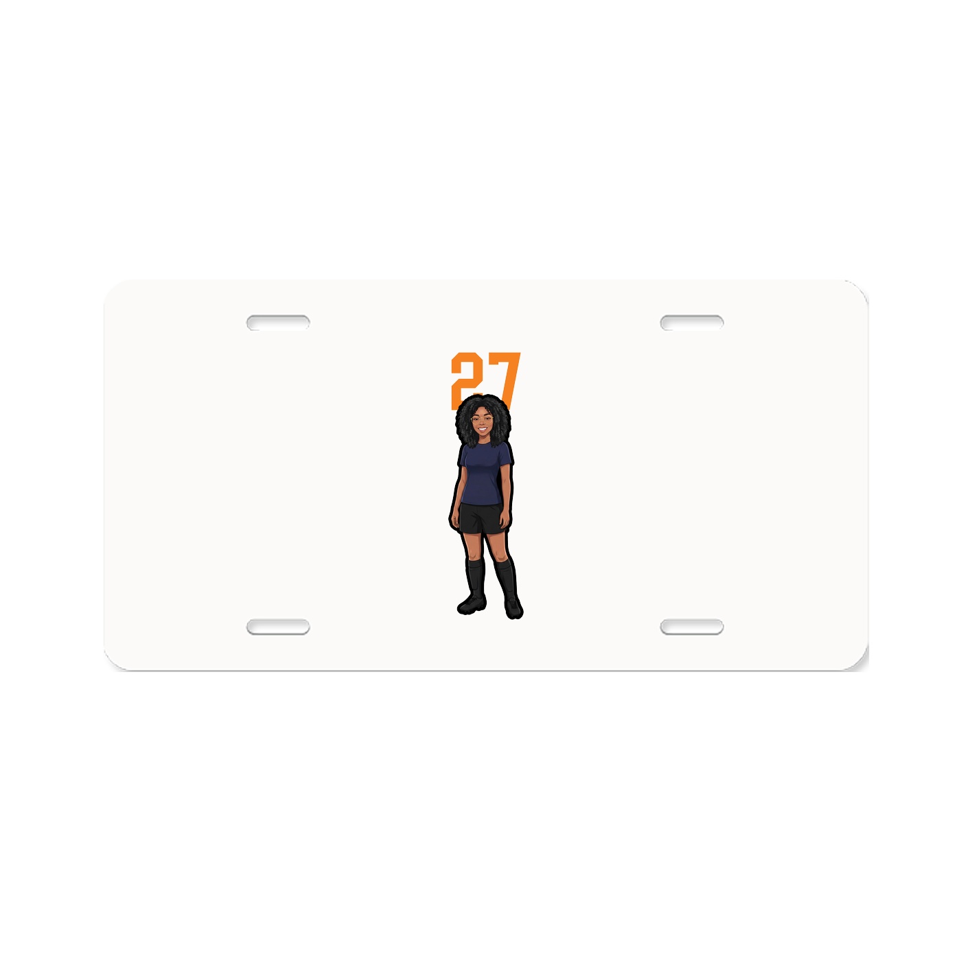 License Plate — Number Top in Classic