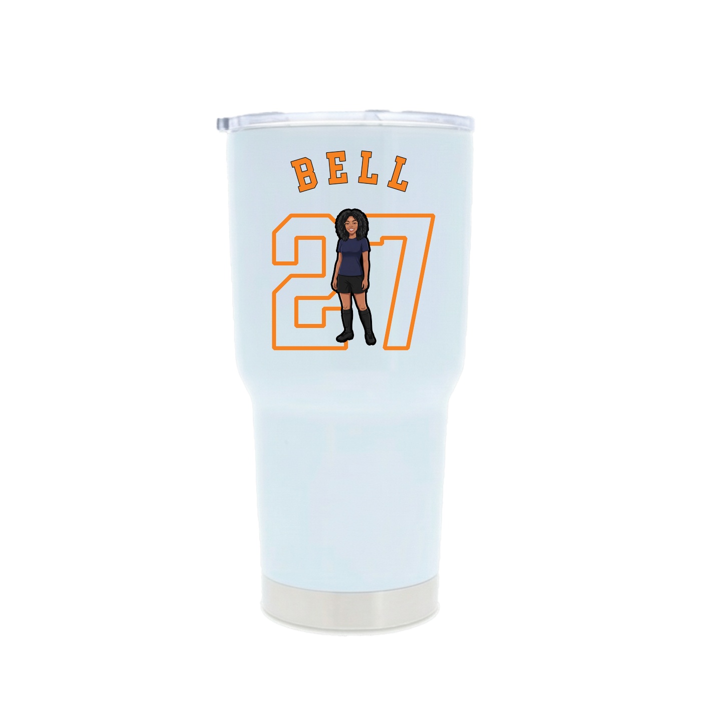 30oz Stainless Steel Tumbler — Shirsey Arch in White