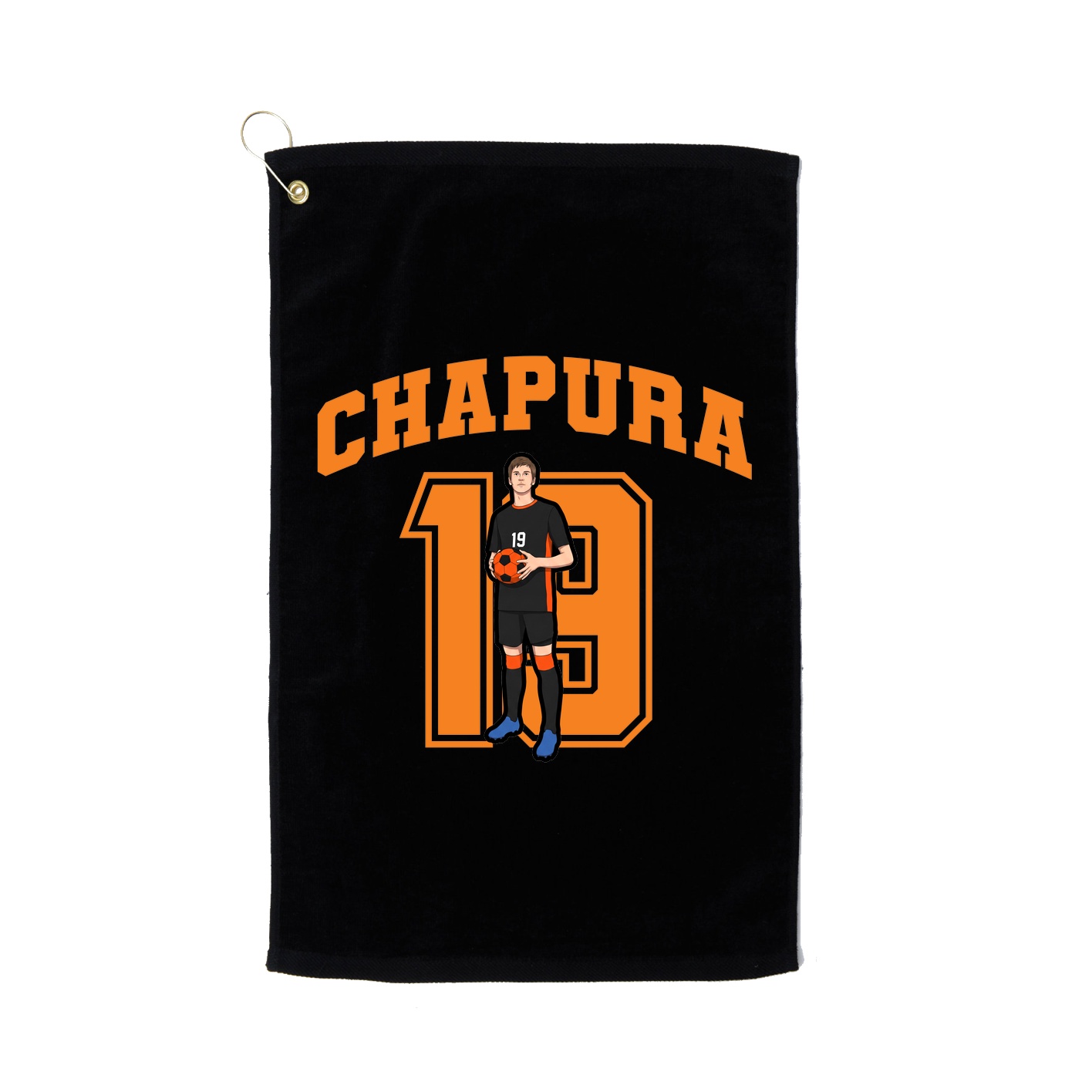 Golf Towel — Number in Black
