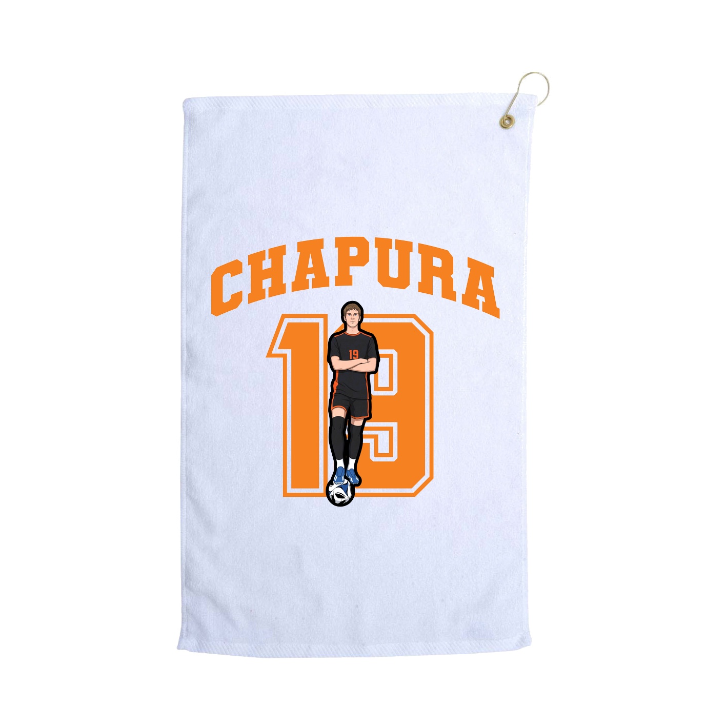 Golf Towel — Number in White