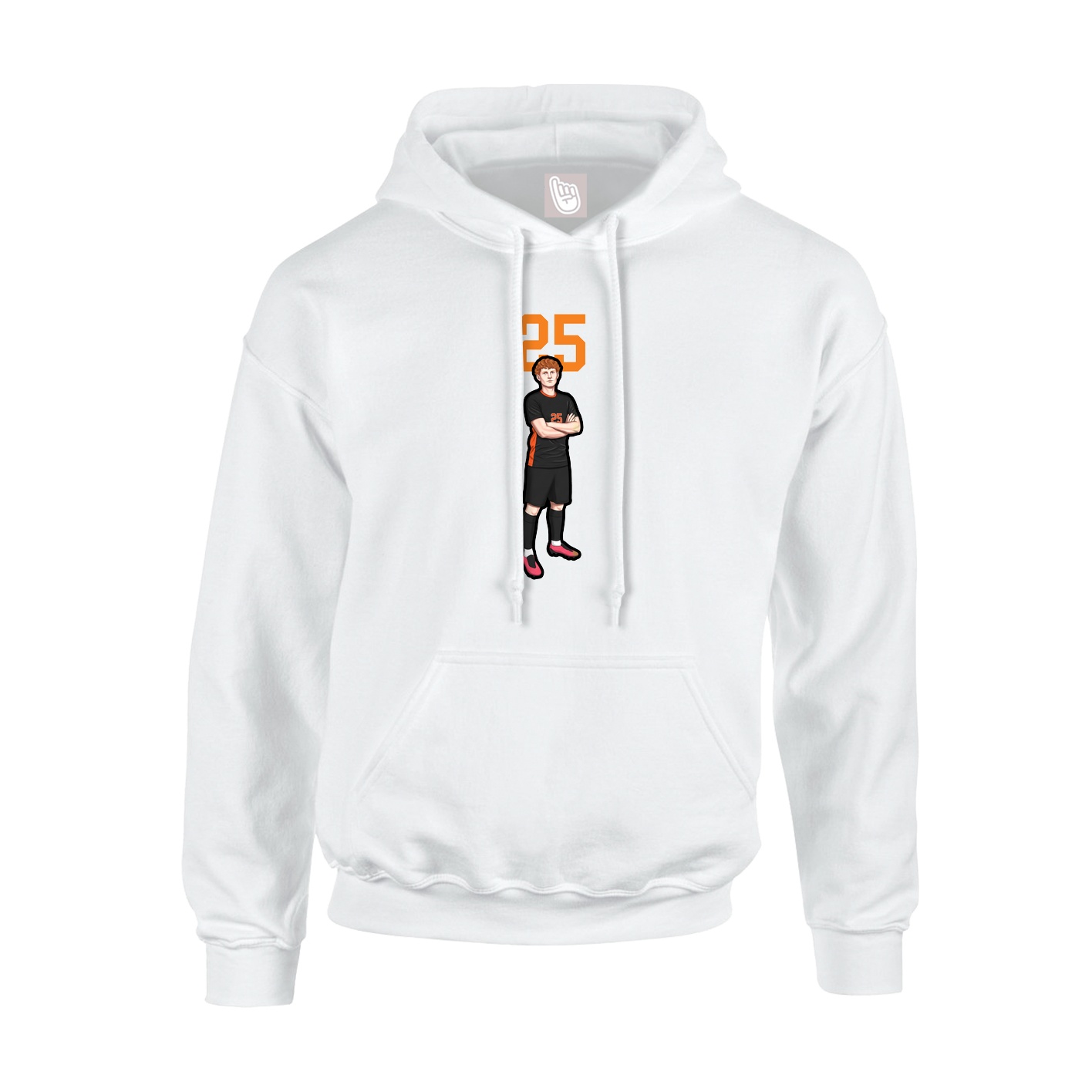 Hoodie — Number Top in White