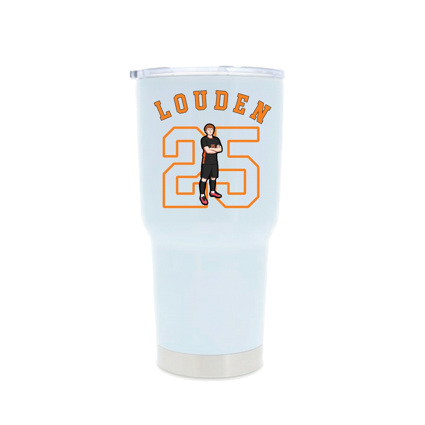 30oz Stainless Steel Tumbler — Shirsey Arch in White