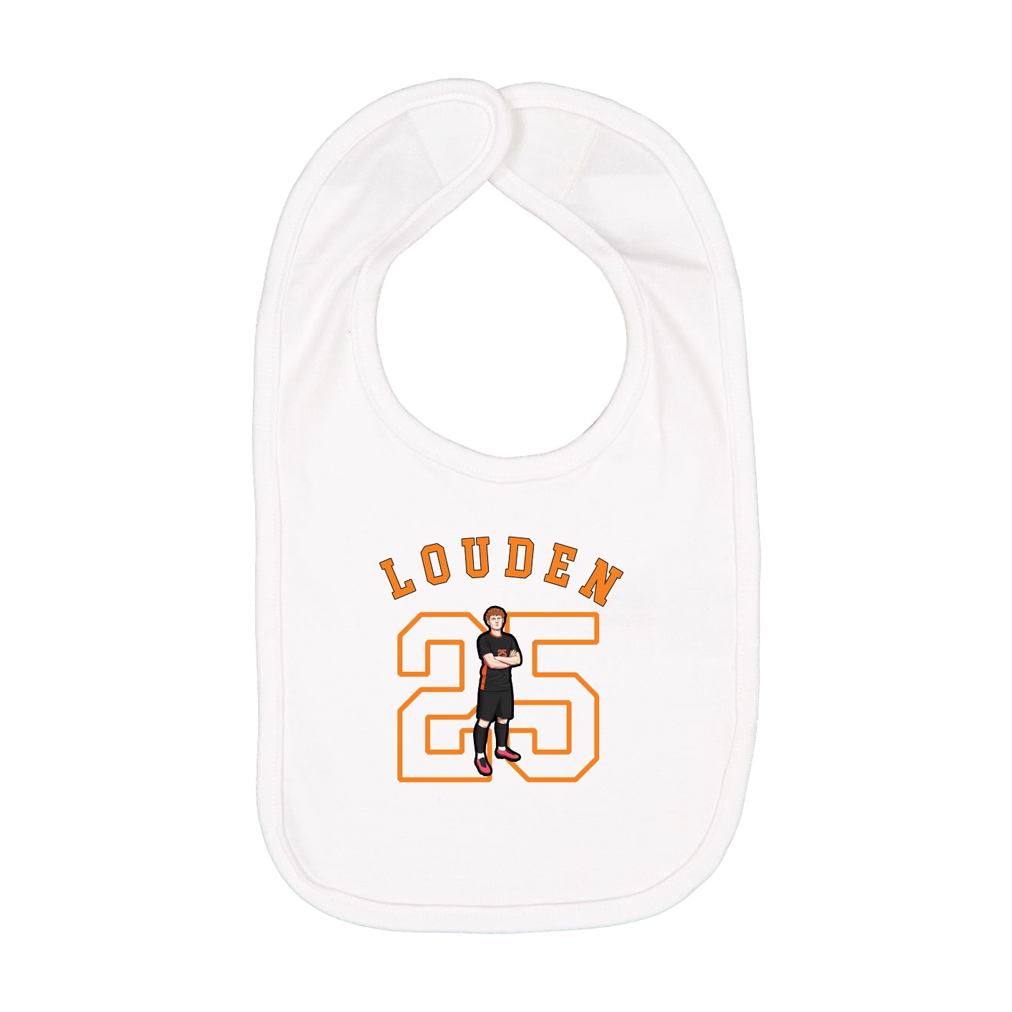 Infant Bib — Shirsey Arch in White