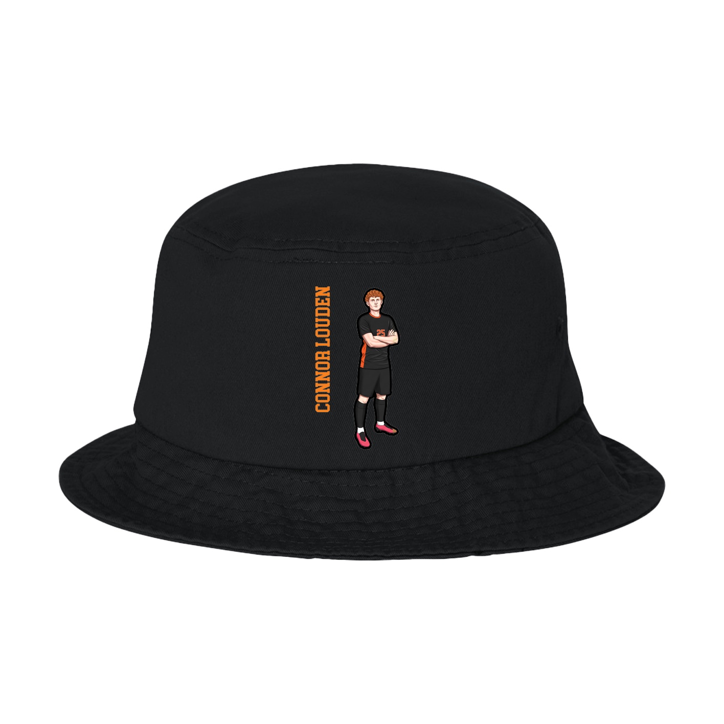 Bucket Cap — Name Vertical in Black