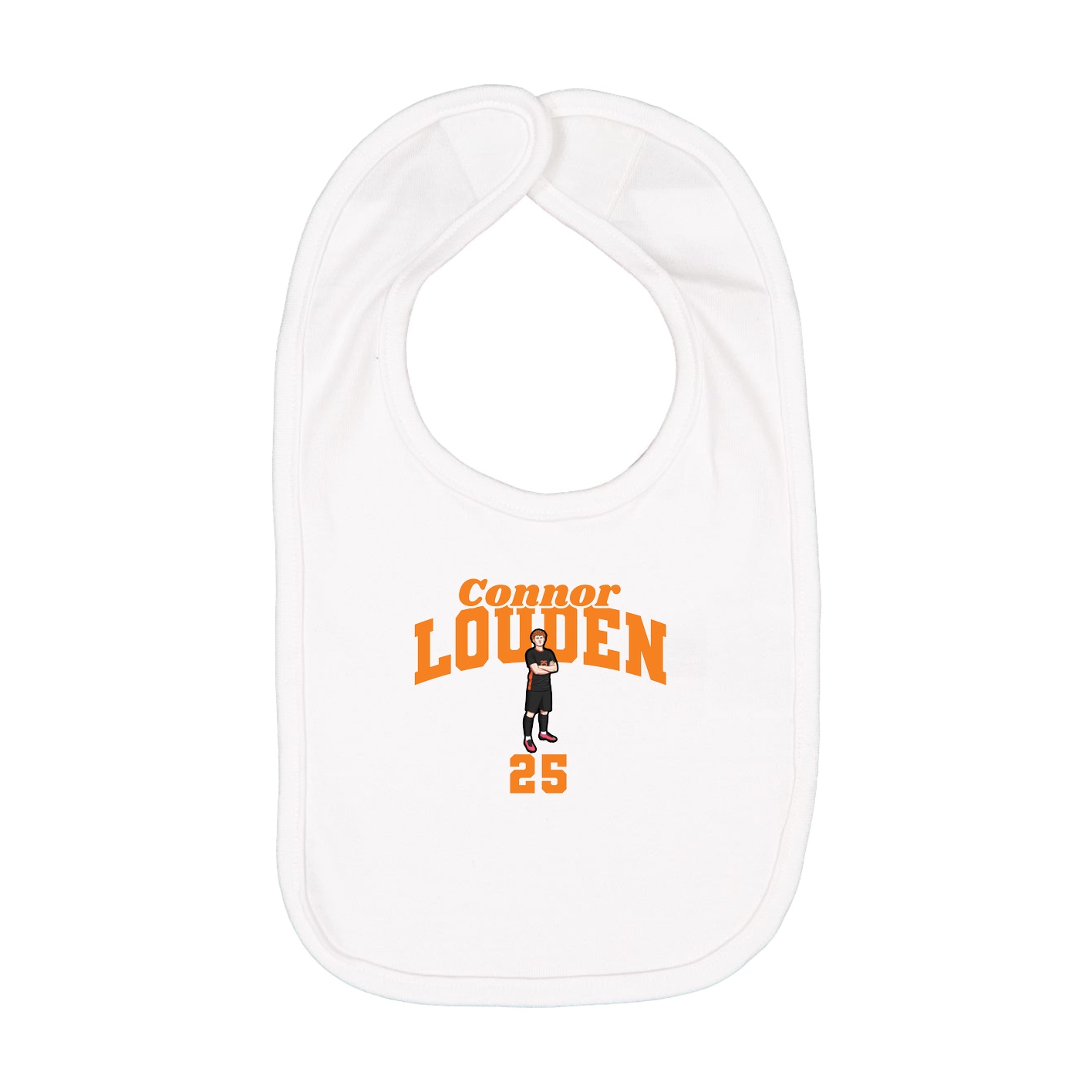 Infant Bib — Signature Arch in White