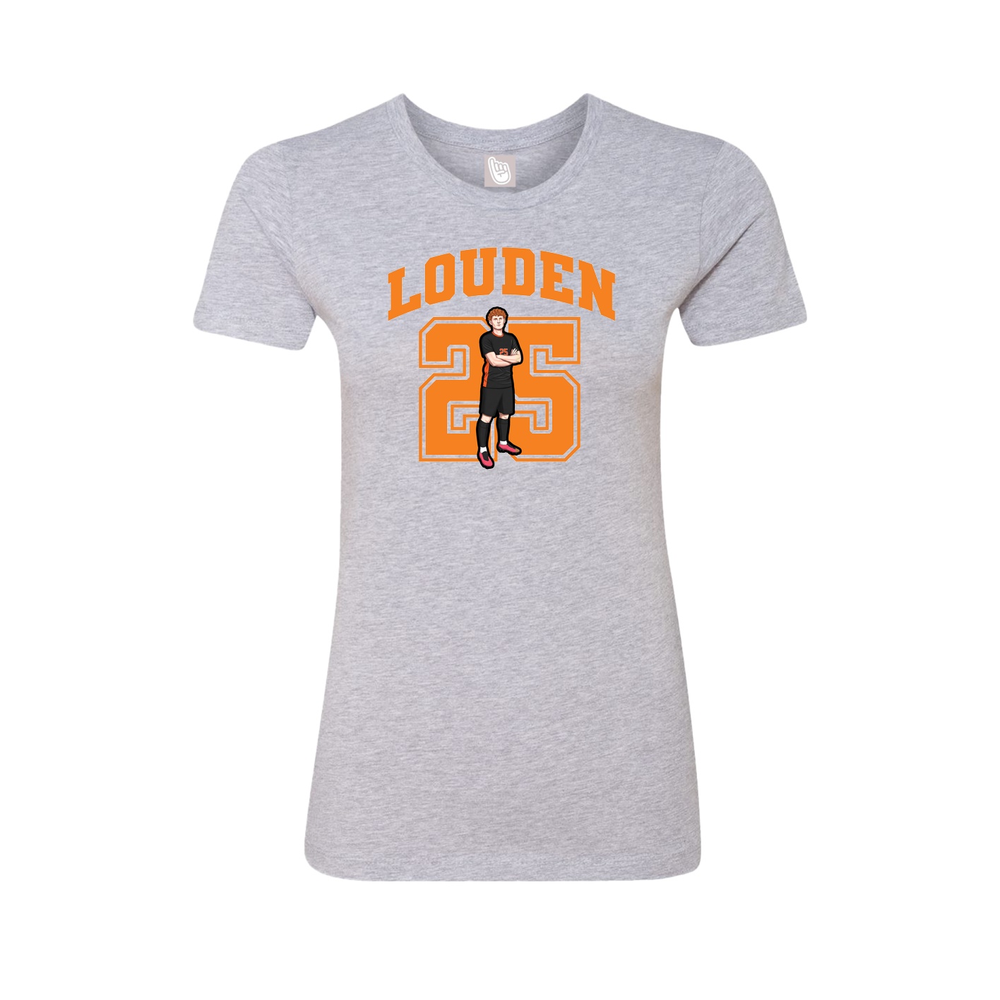 Fitted Women's Tee — Number in Grey