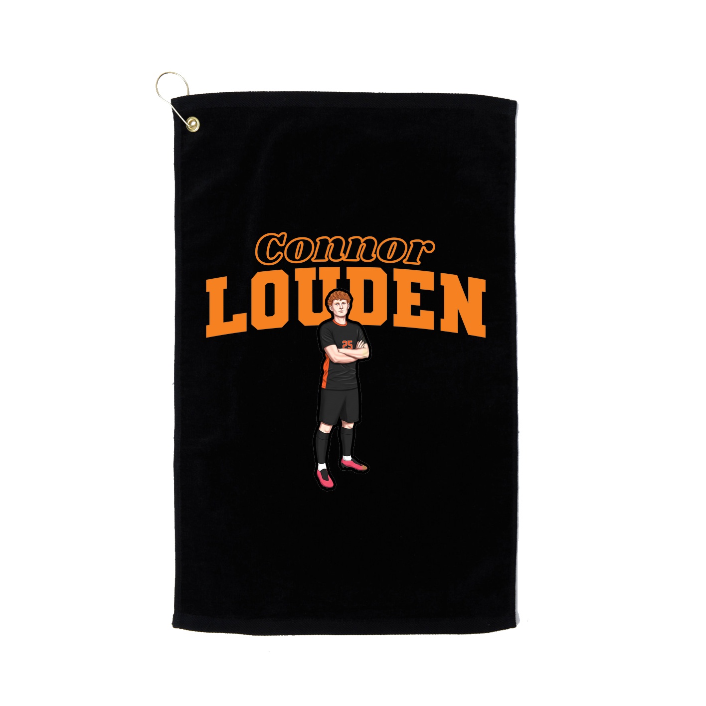 Golf Towel — Name Arch in Black