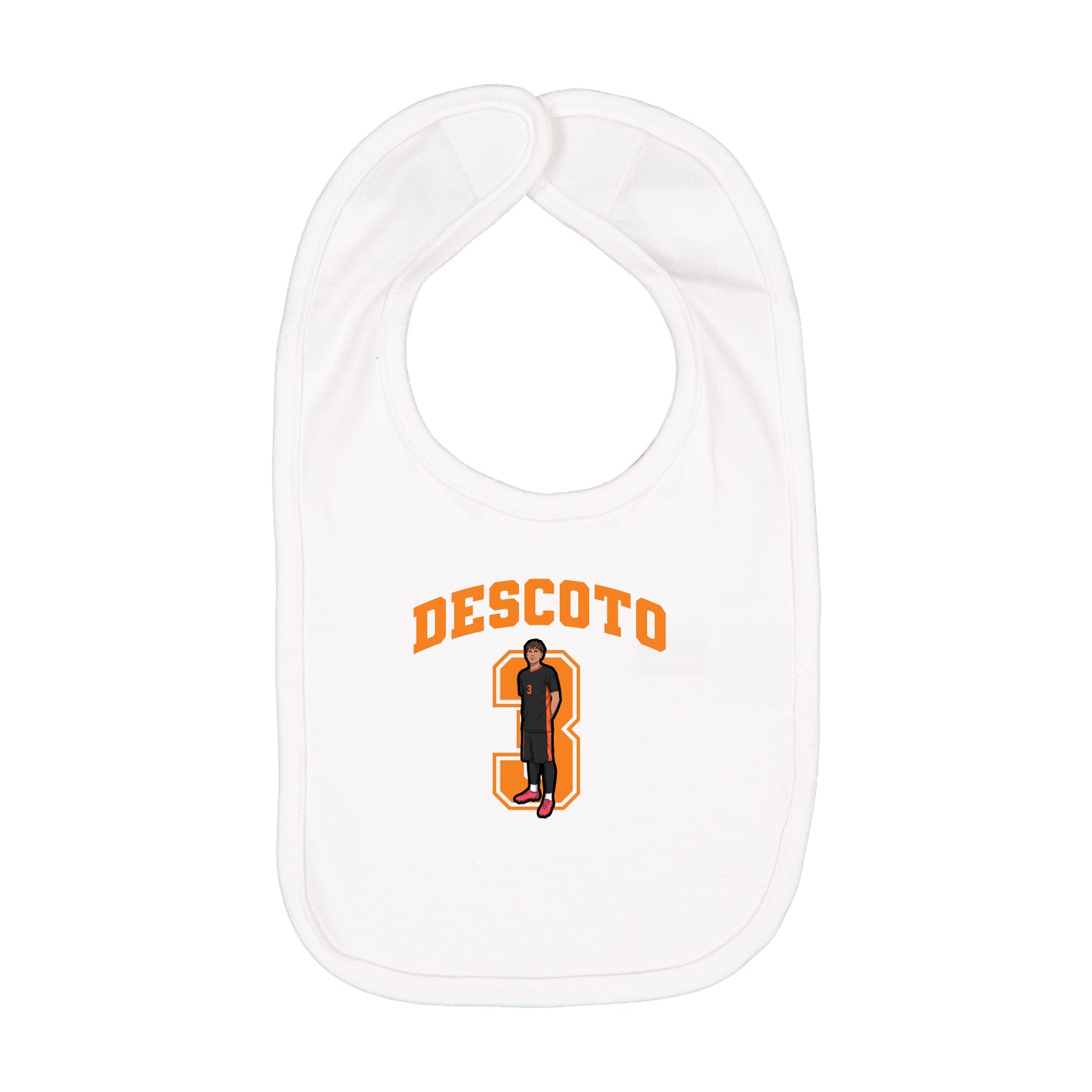 Infant Bib — Number in White