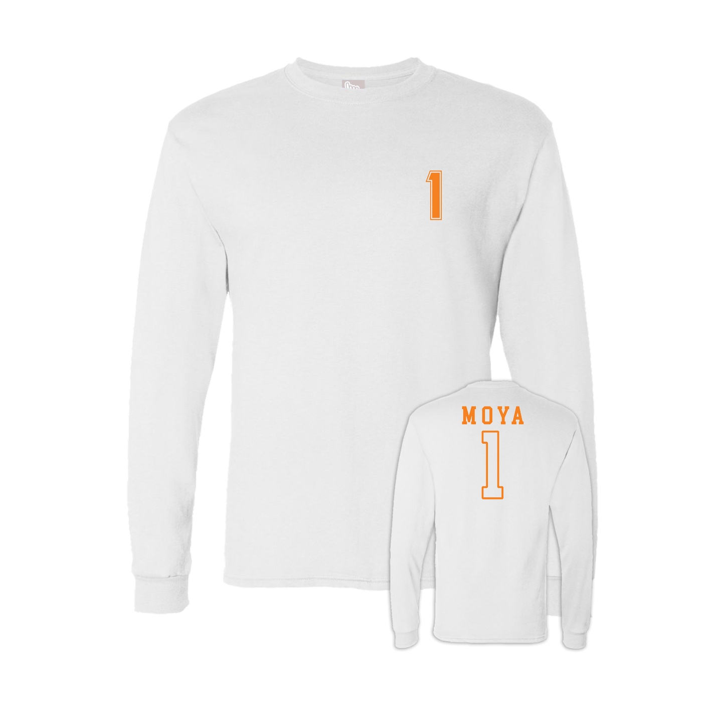Long Sleeve Tee — Chest Back in White