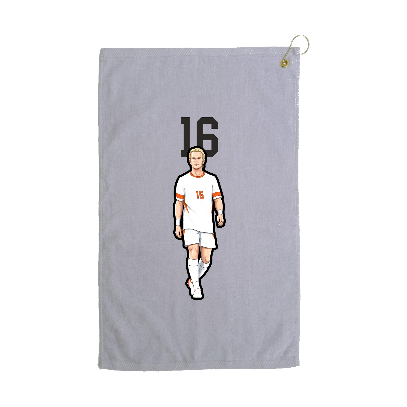 Golf Towel — Number Top in Grey