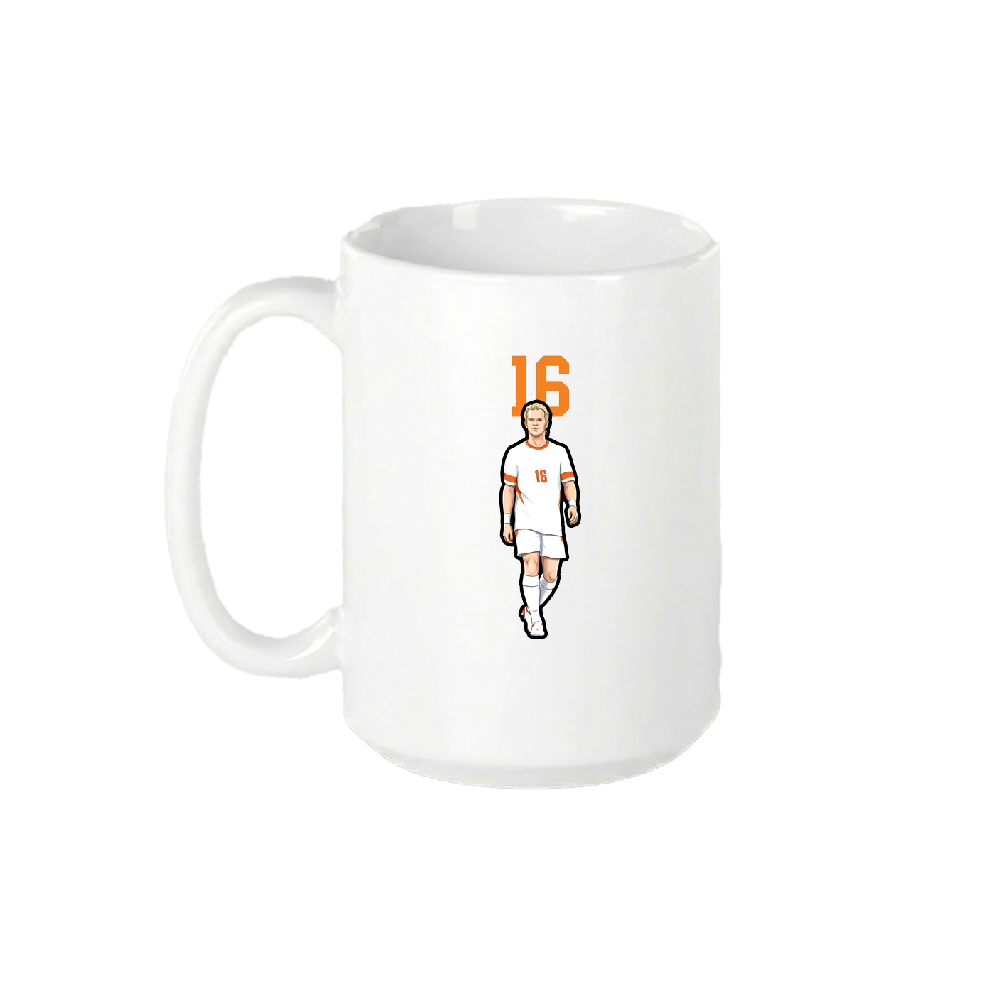 15oz Coffee Mug — Number Top in White