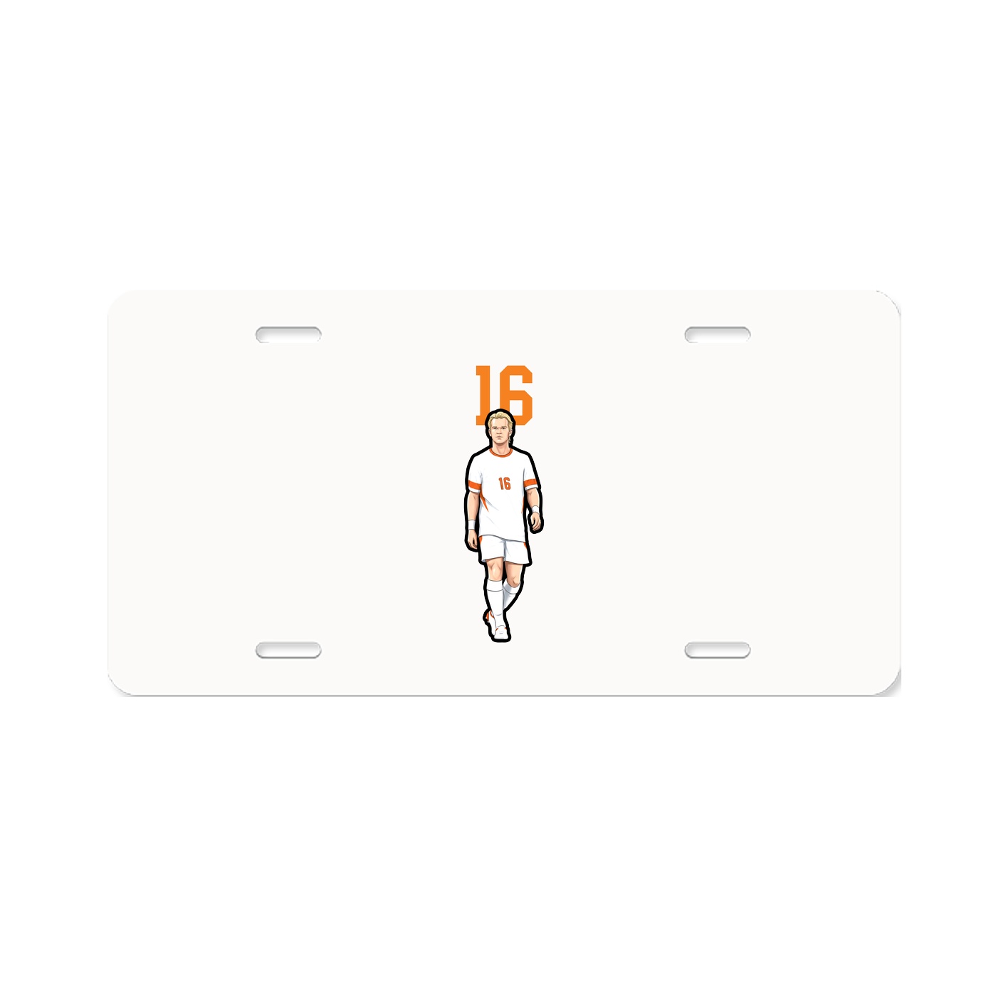 License Plate — Number Top in Classic