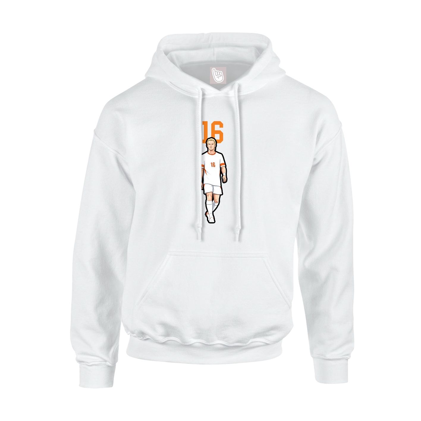 Youth Hoodie — Number Top in White