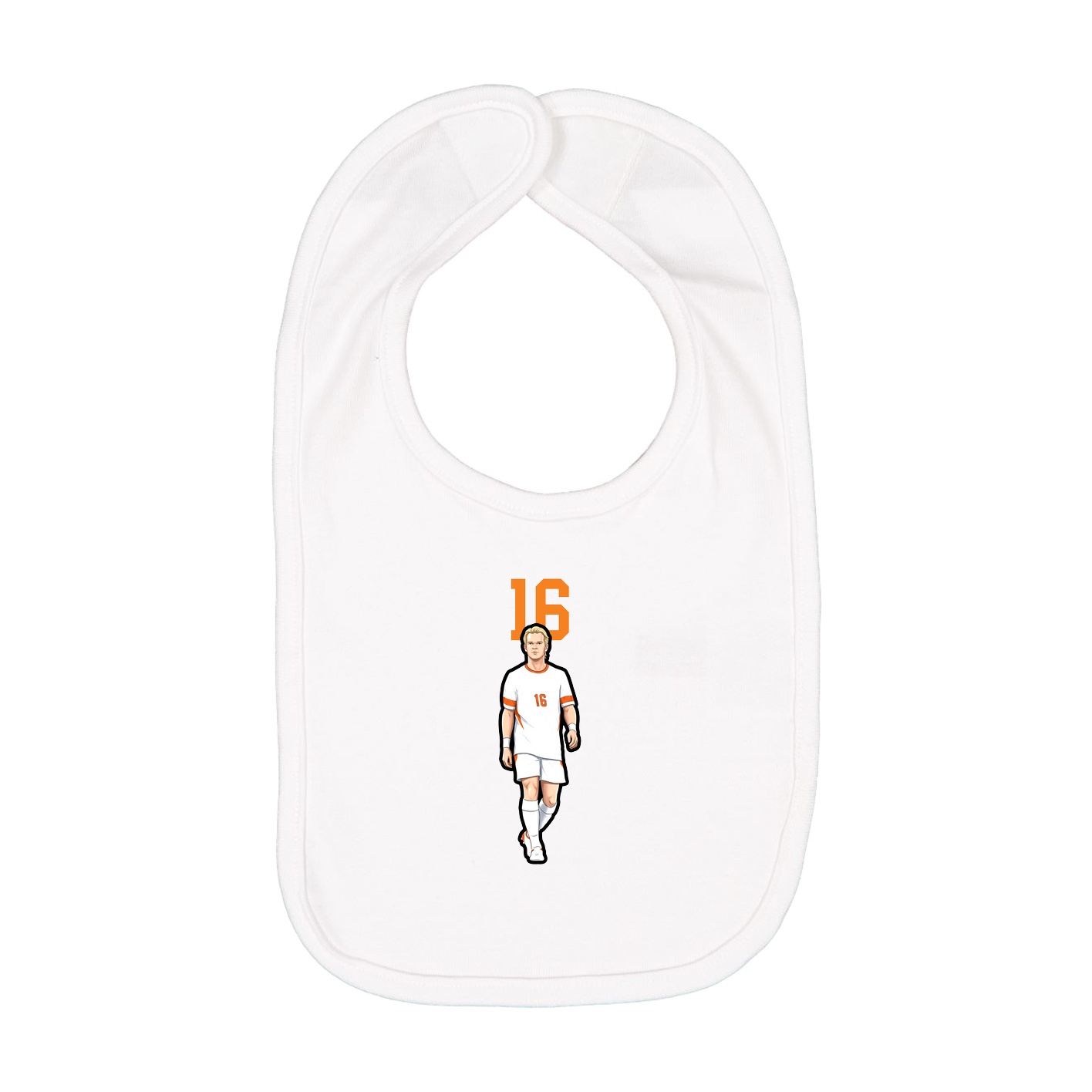 Infant Bib — Number Top in White